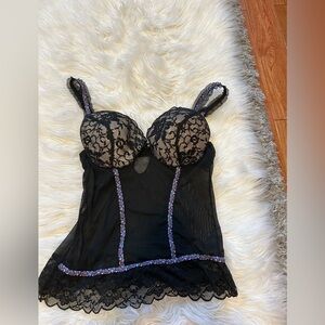 Black bustier top